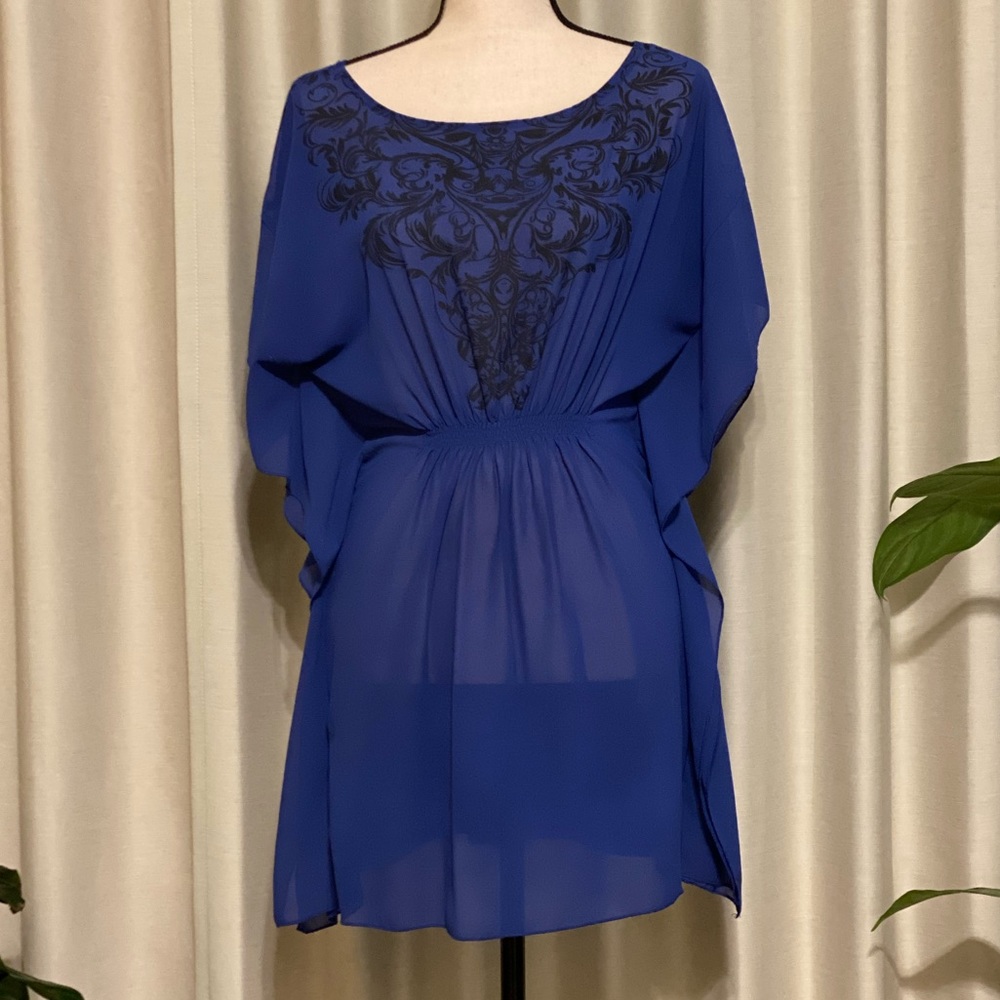 Blue Maternity Blouse